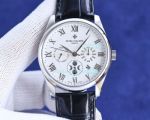 Patek Philippe Complications 9015 Replica White Dial Silver Bezel Watch